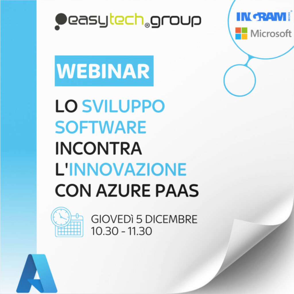 Anteprima Webinar - Lo sviluppo software incontra l'innovazione con Azure PaaS